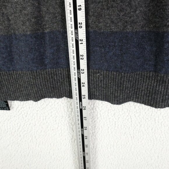 Kavu Sweater Womens Small Blue Green Striped Alpaca Merino Wool Crew Lightweight - Picture 5 of 8